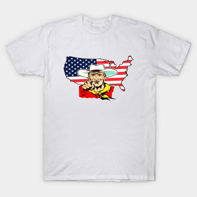 Patriot cowboy T-Shirt by Marccelus